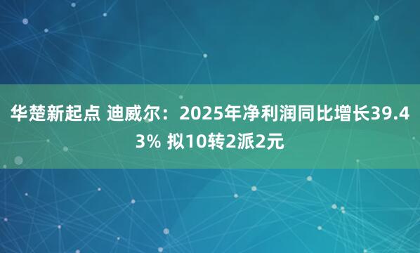 华楚新起点 迪威尔：2025年净利润同比增长39.43% 拟10转2派2元