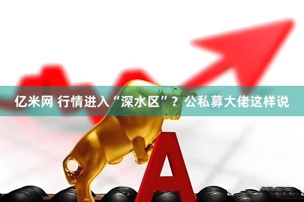 亿米网 行情进入“深水区”？公私募大佬这样说