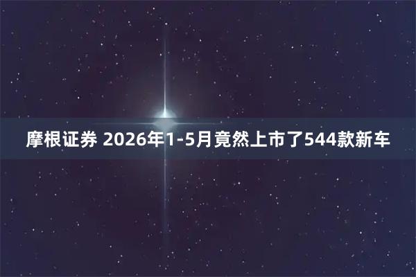 摩根证券 2026年1-5月竟然上市了544款新车
