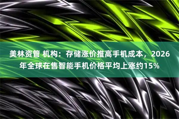 美林资管 机构：存储涨价推高手机成本，2026年全球在售智能手机价格平均上涨约15%